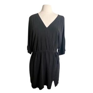 Gypsy 05 Black Silk Cutout Shoulder Dress | V-Neck | Size S